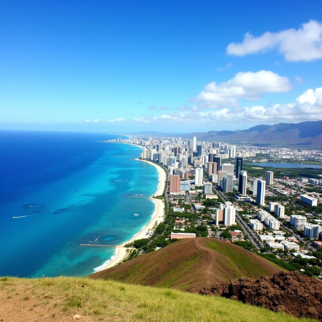 Diamond Head Hike Panoramic View