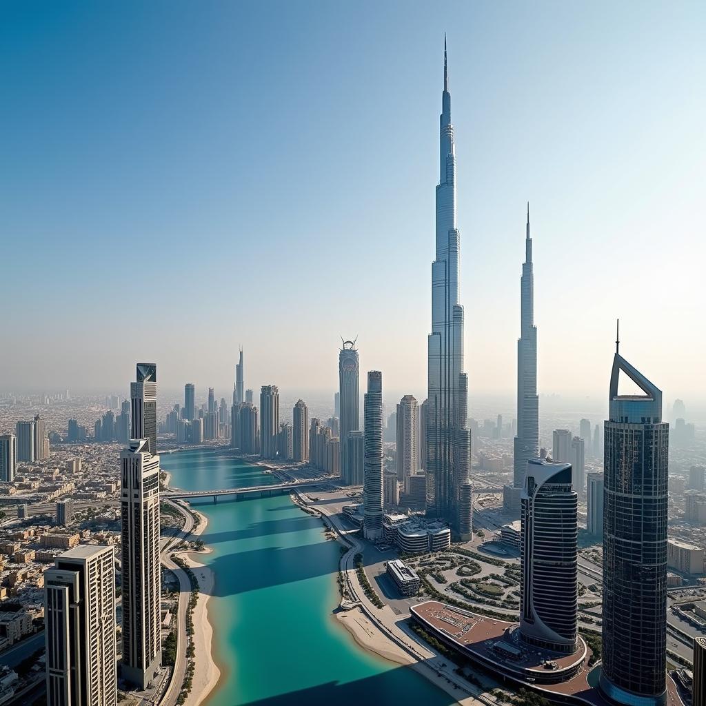 Dubai Cityscape with Burj Khalifa