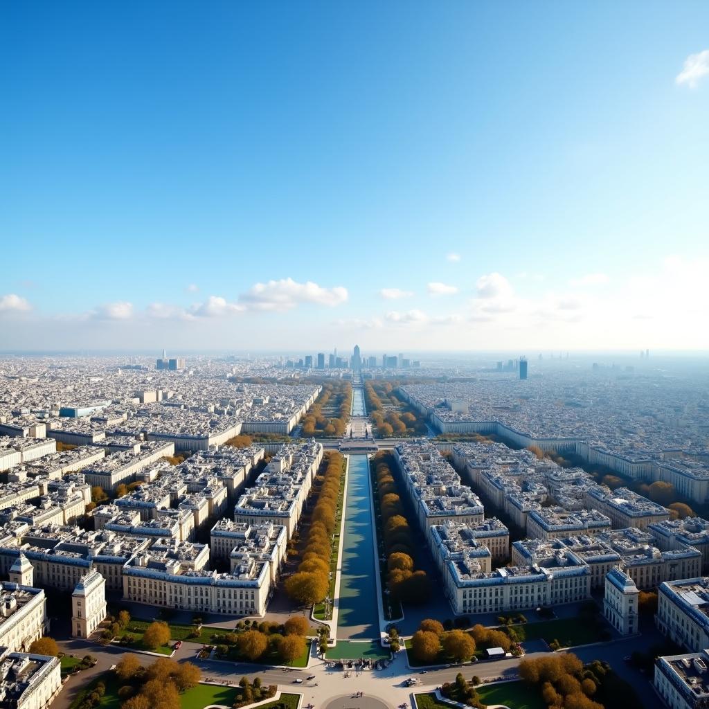 Eiffel Tower Summit Panoramic View