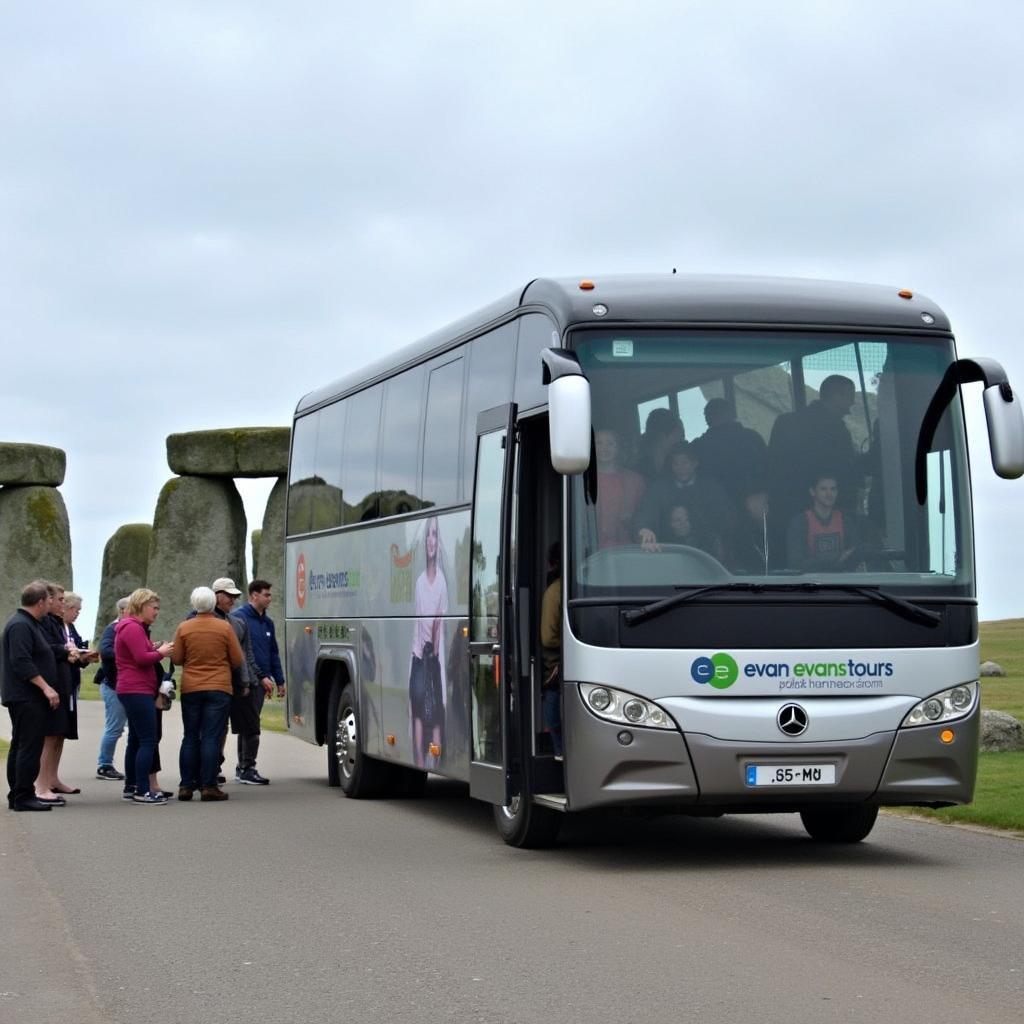 Evan Evans Tour Bus at Stonehenge