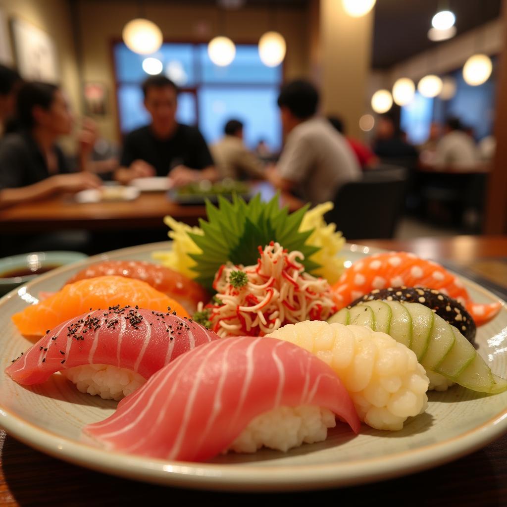 Tasting Authentic Japanese Dishes in a Local Restaurant