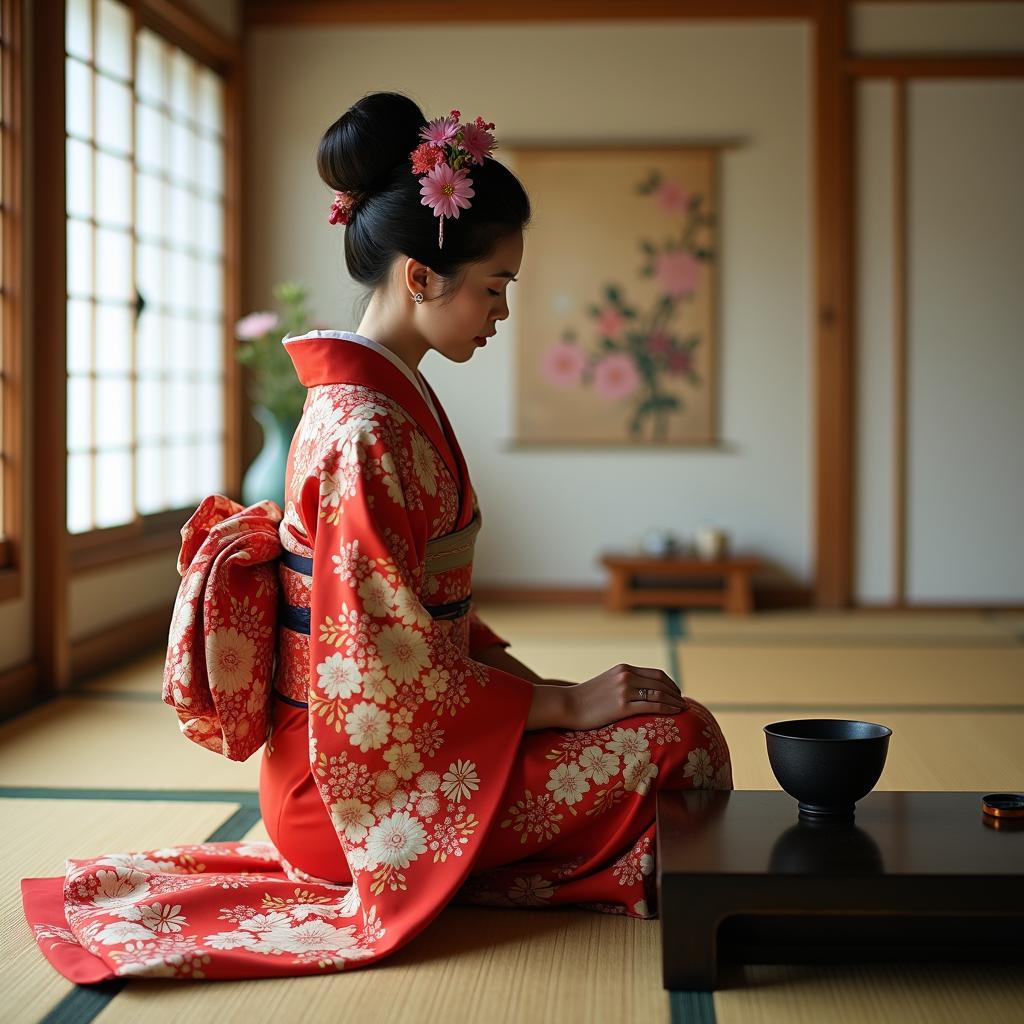 Experiencing Japanese Culture: Kimono and Tea Ceremony