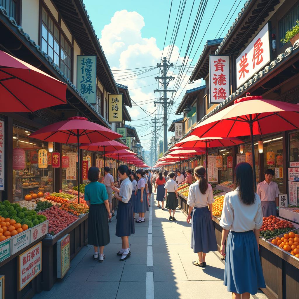 Exploring bustling Japanese markets