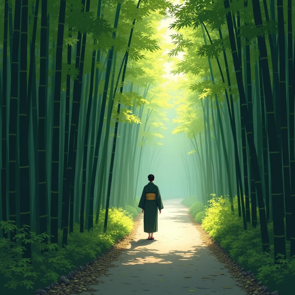 Tranquil Walk through Kyoto's Bamboo Groves