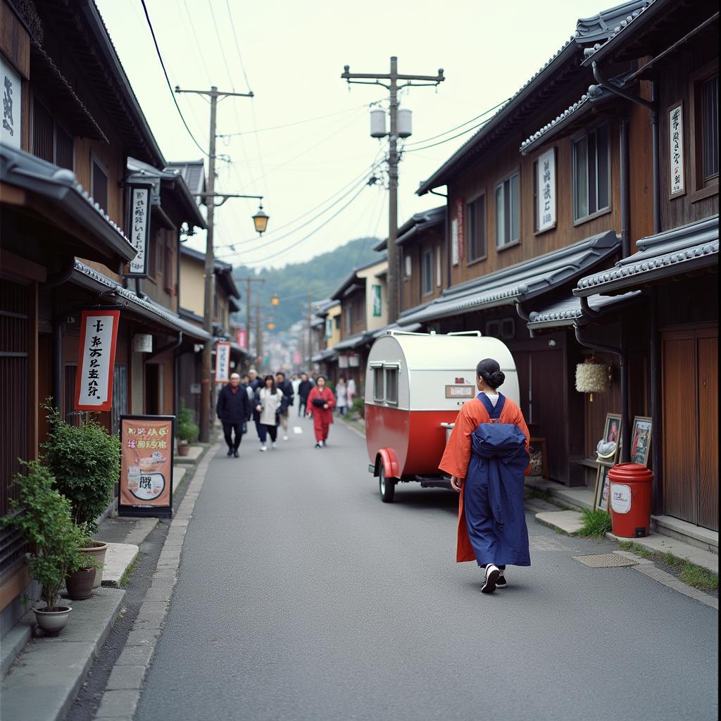 Exploring the ancient temples and vibrant streets of Kyoto during a caravan tour, immersing oneself in Japanese history and culture.