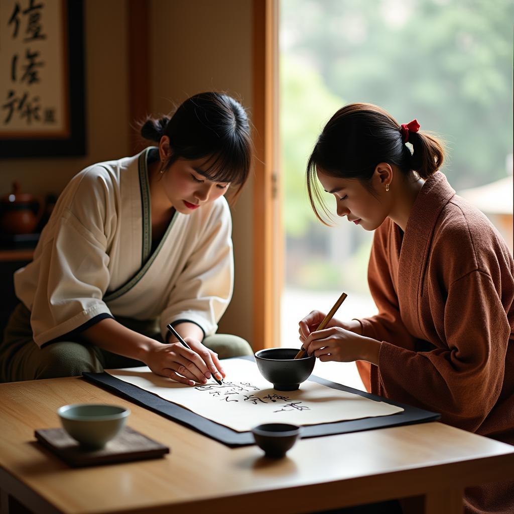 Exploring Local Japanese Culture: Tea Ceremony and Calligraphy