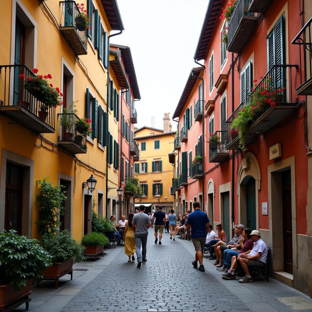 Charming Trastevere Neighborhood in Rome: Cobbled Streets and Colorful Buildings