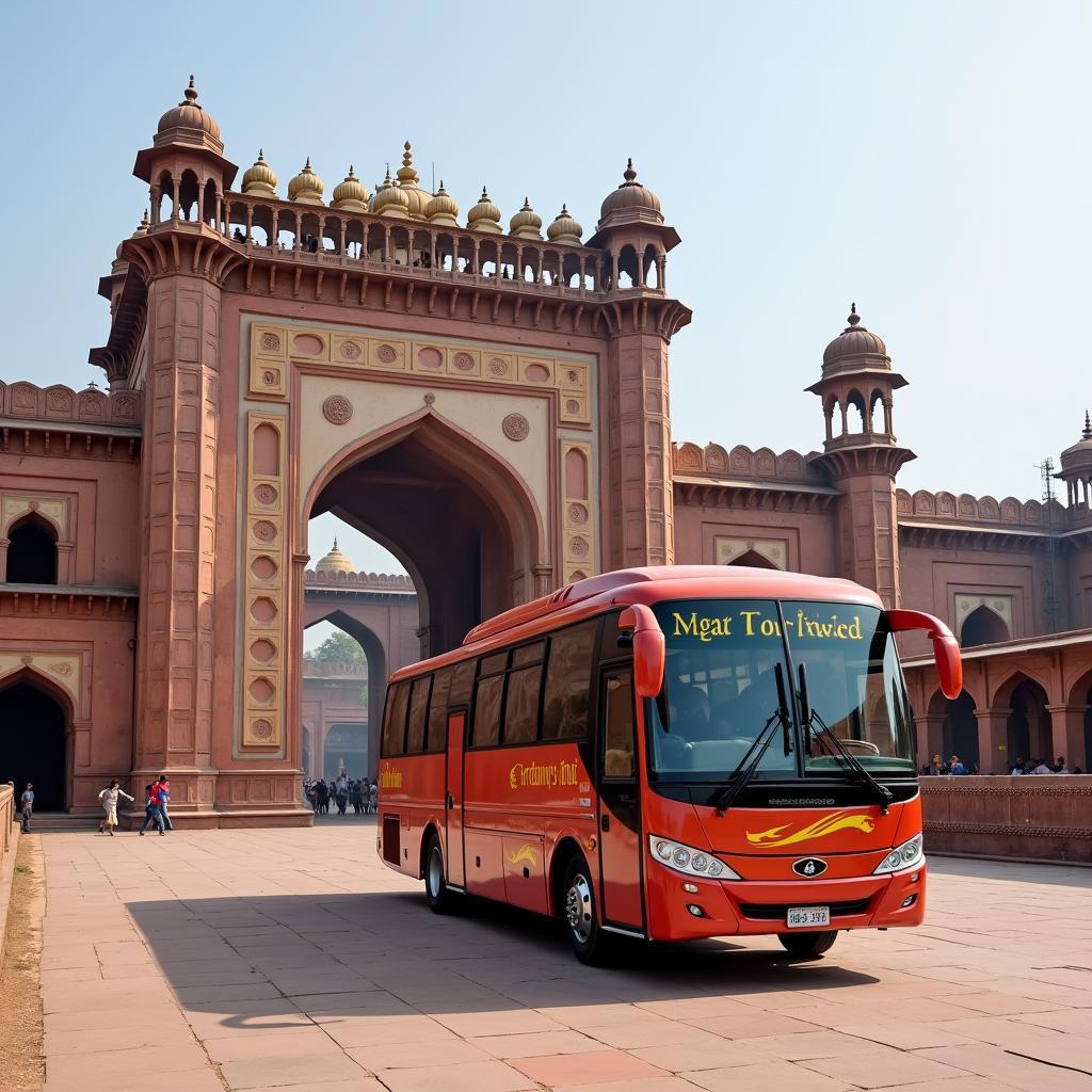 Fatehpur Sikri Tour Bus Arrival