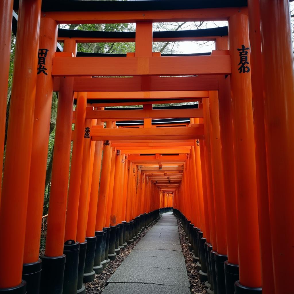 Kyoto's Fushimi Inari Shrine with Thousands of Red Torii Gates