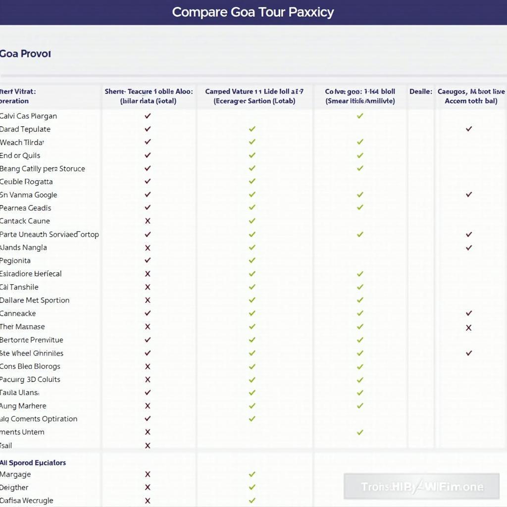 Goa Tour Package Options Comparison