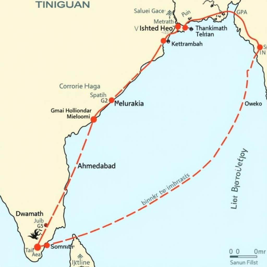 Gujarat Pilgrimage Route Map