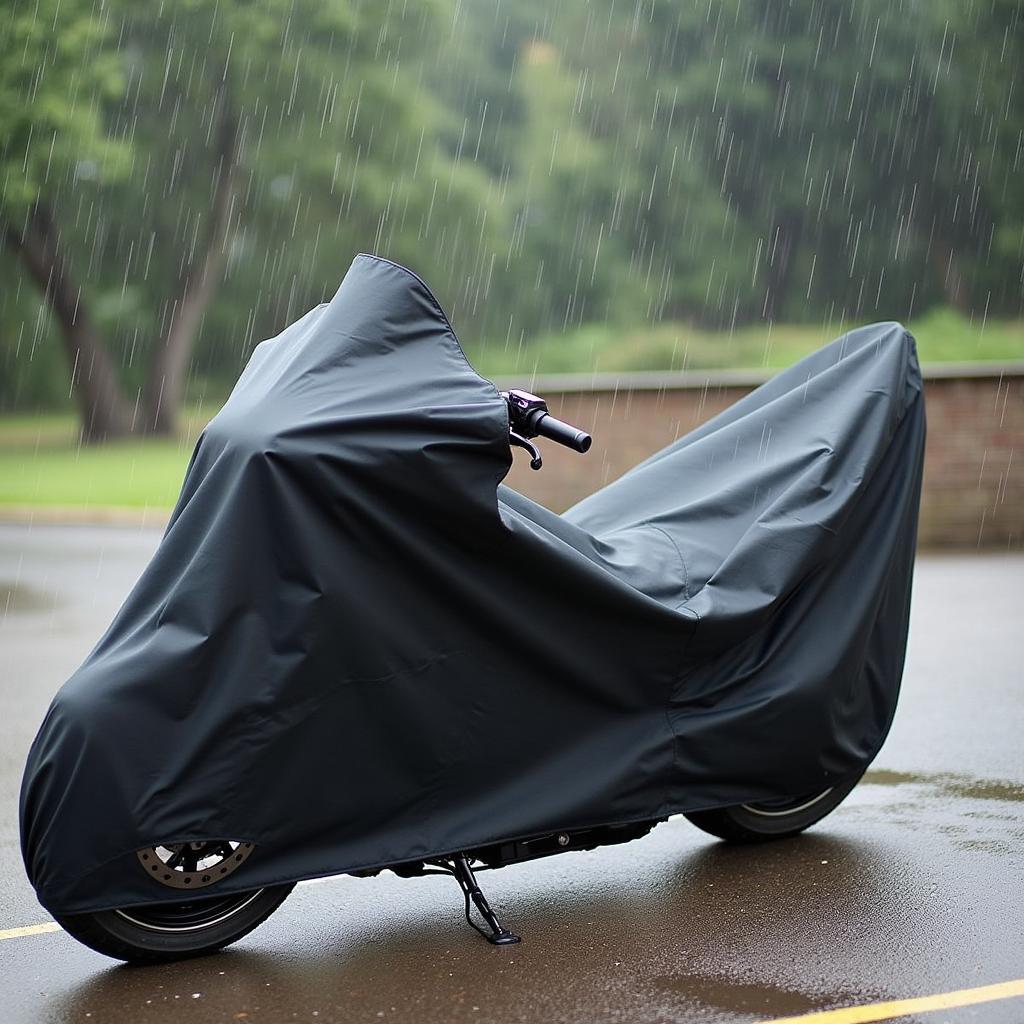 Harley Touring Bike Cover Protecting Against Rain