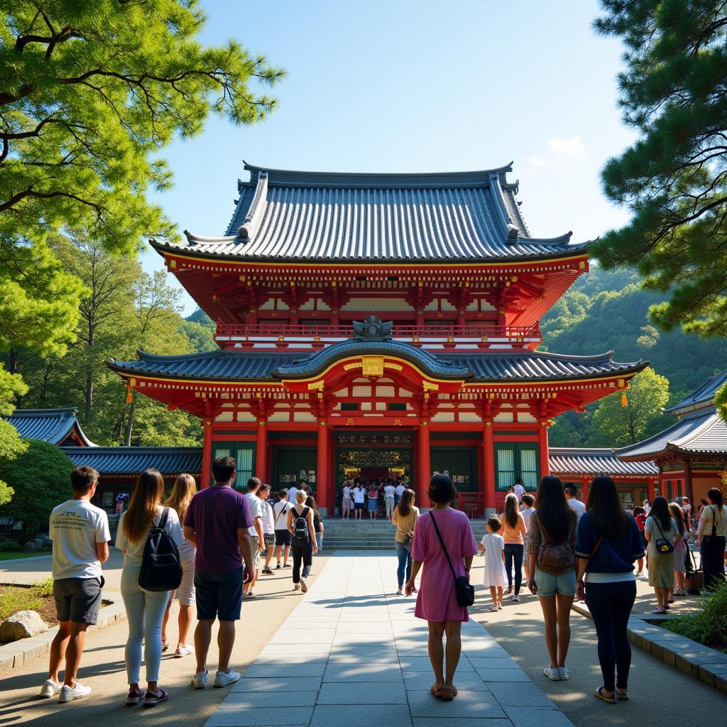 Exploring a serene Japanese temple with Hina Tour