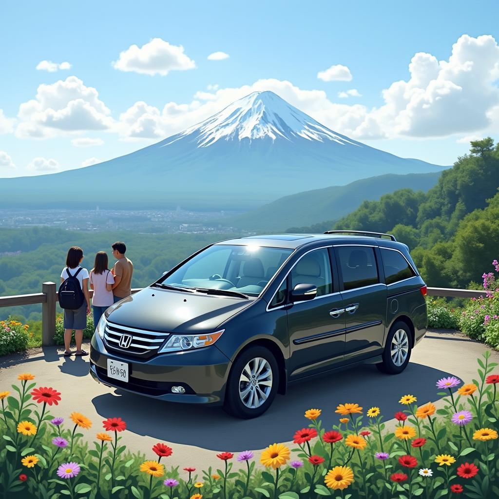 Road Tripping with a Honda Odyssey near Mount Fuji