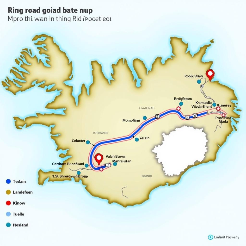 Iceland Ring Road Map with Scenic Route Highlights