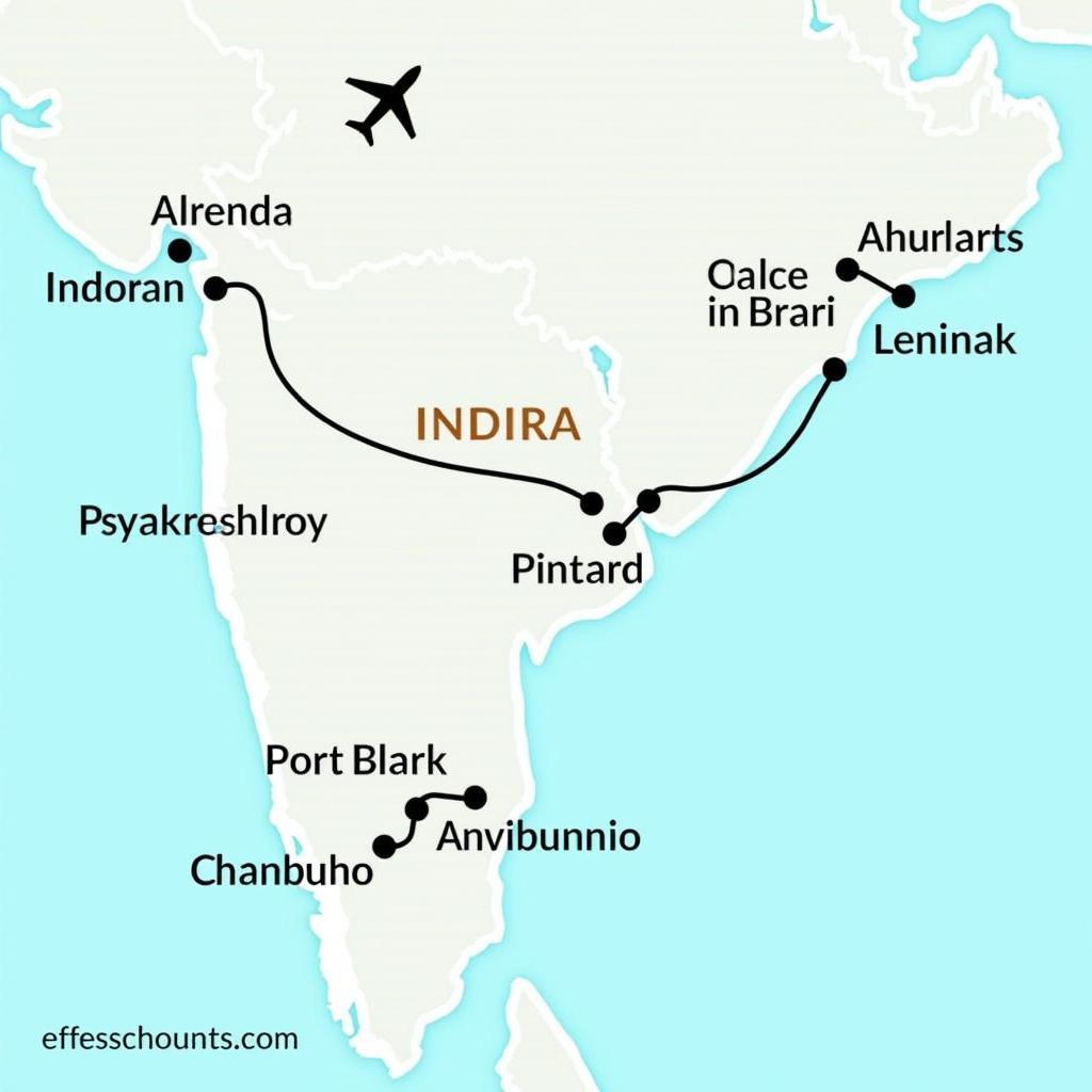 Flight options from Indore to Port Blair