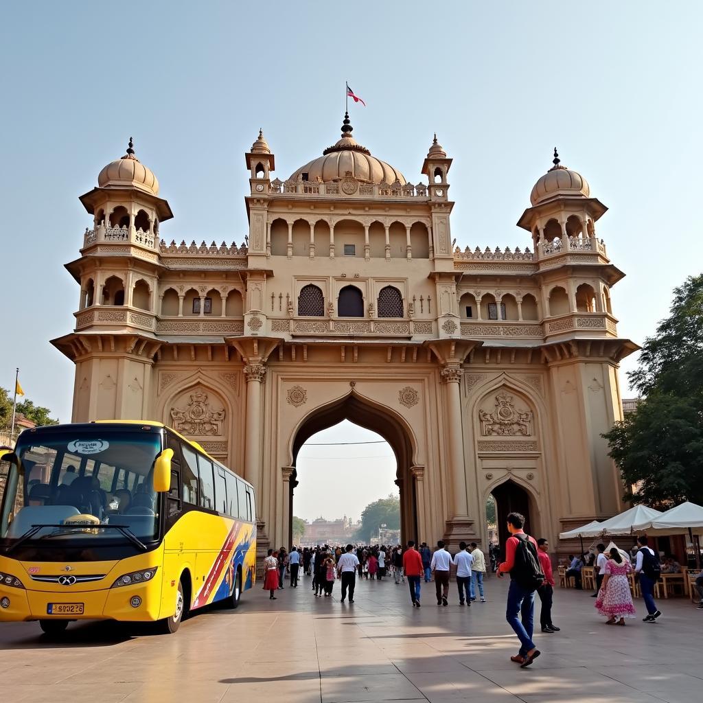 Jaipur City Palace and Tour Bus