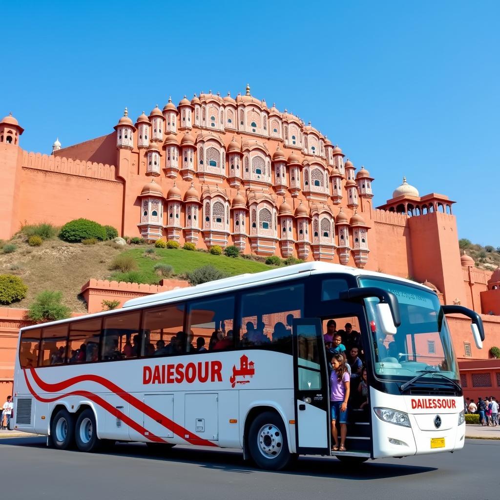 Jaipur City Tour Bus at Hawa Mahal