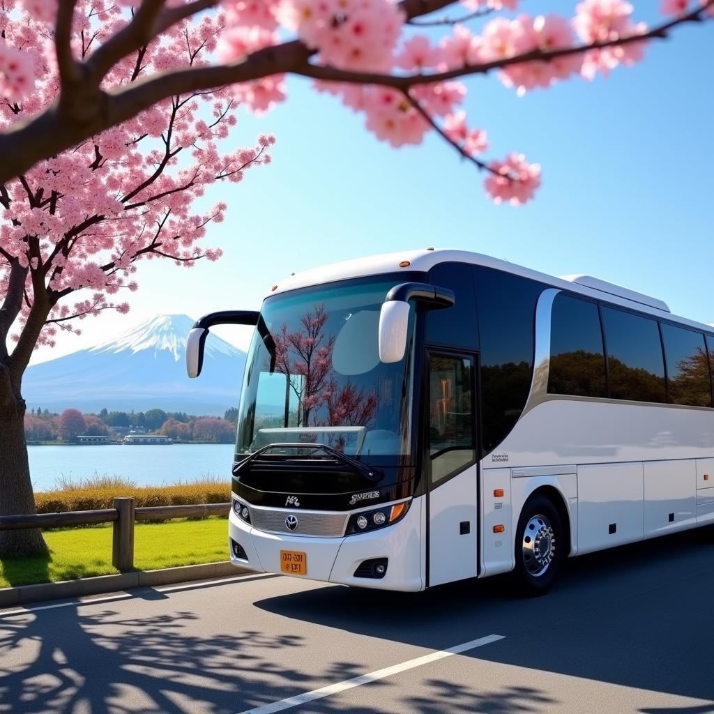 Modern, comfortable coach for Japan bus tour