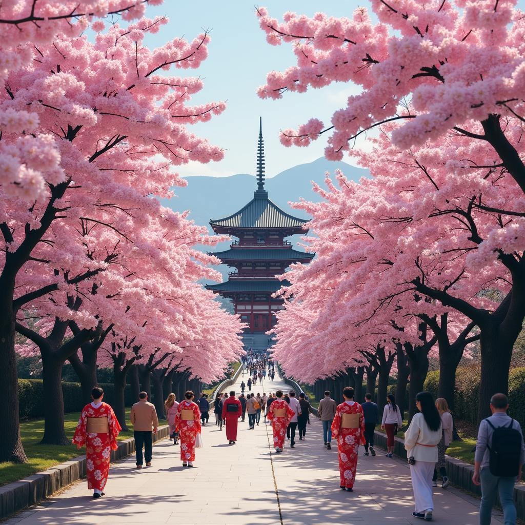 Kyoto Cherry Blossom Festival during Spring