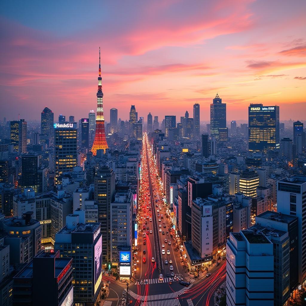 Exploring Tokyo's Vibrant Cityscape on a Golden Tour