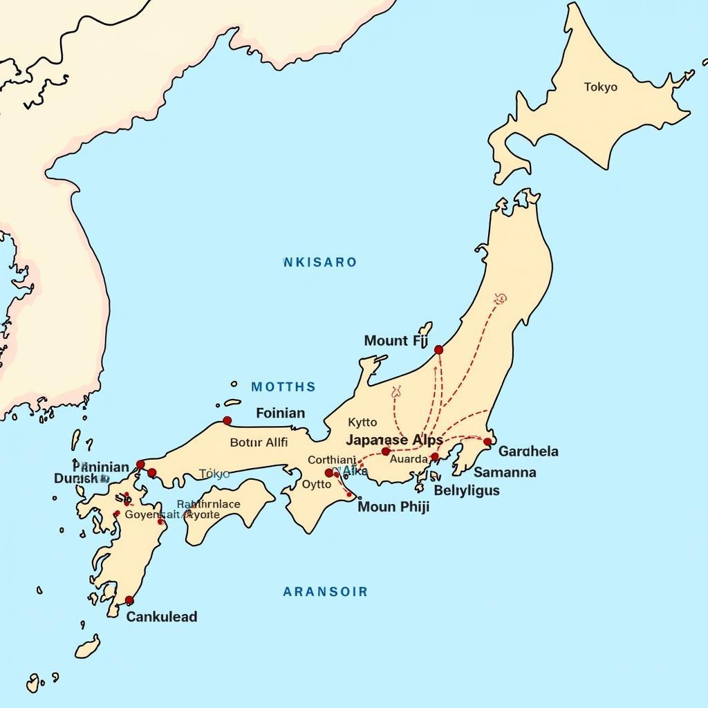 One Month Japan Tour Itinerary Map