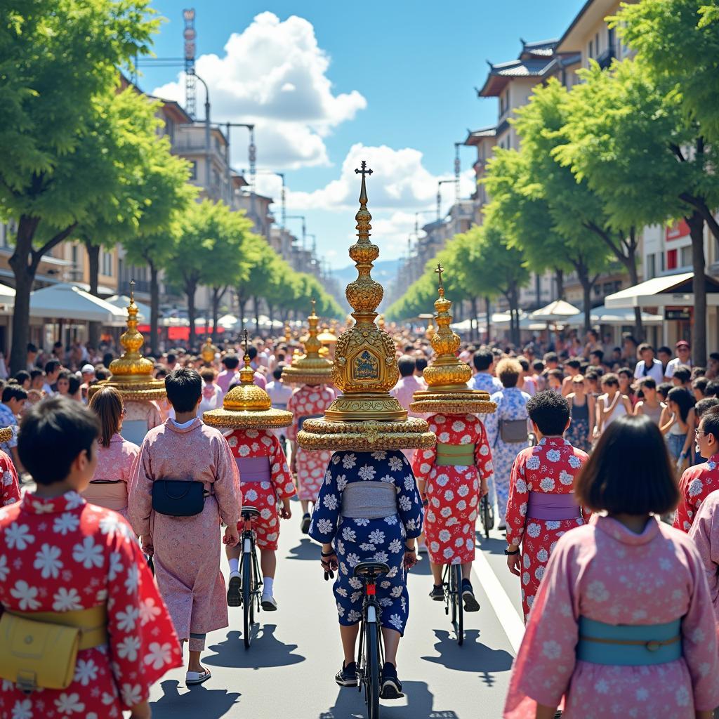 Experiencing Japanese summer festivals while following the Tour de France