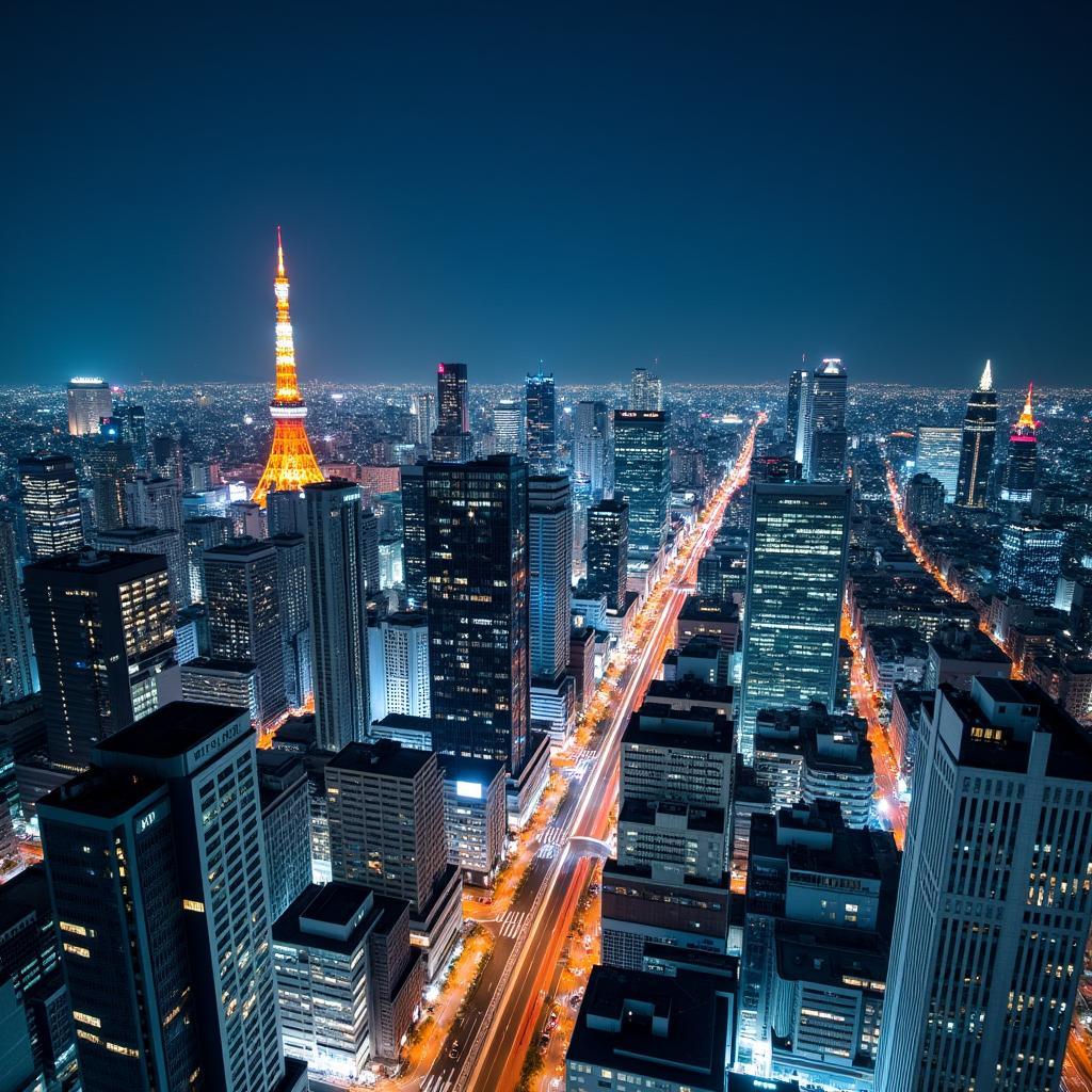 Tokyo Cityscape at Night