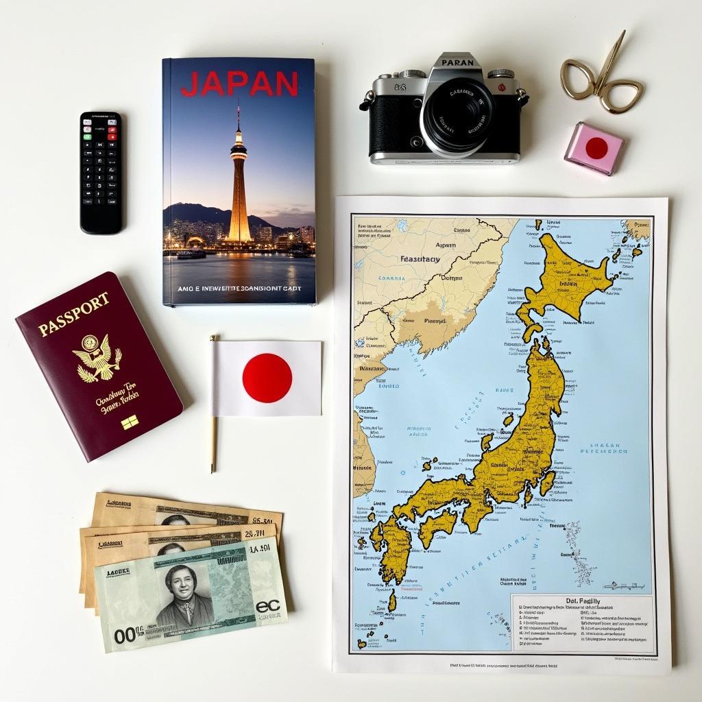 Essential items for a trip to Japan