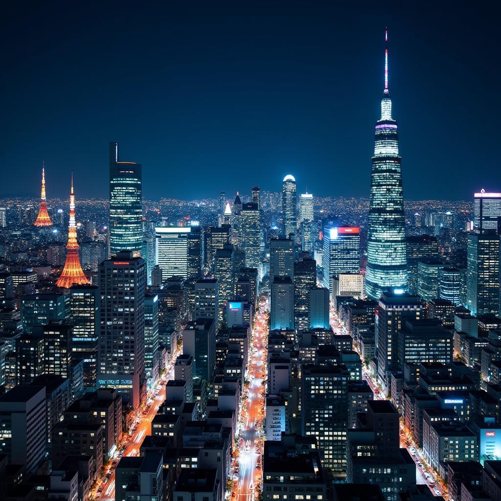 Tokyo Cityscape at Night