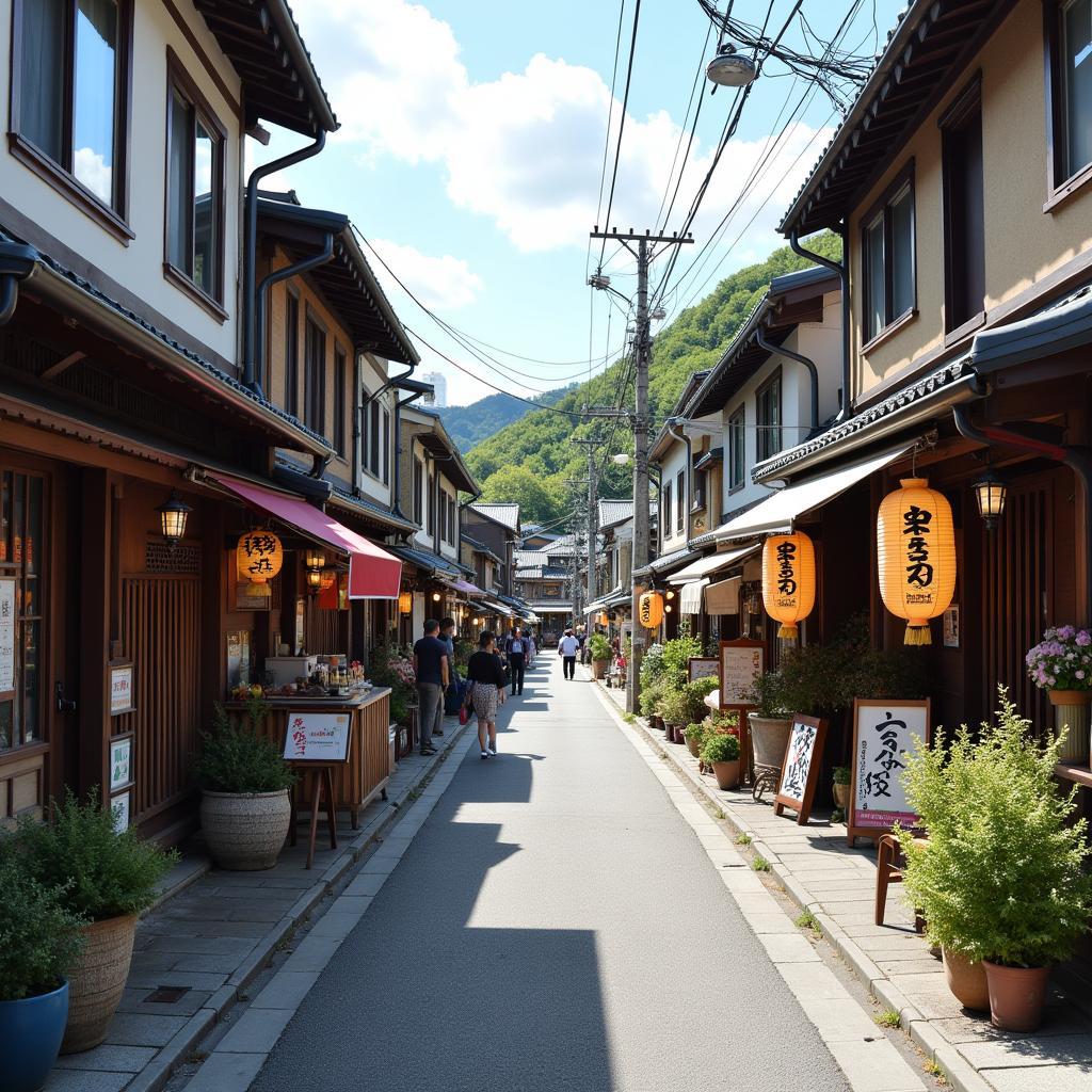 Exploring the Local Area Around a Japanese Campus