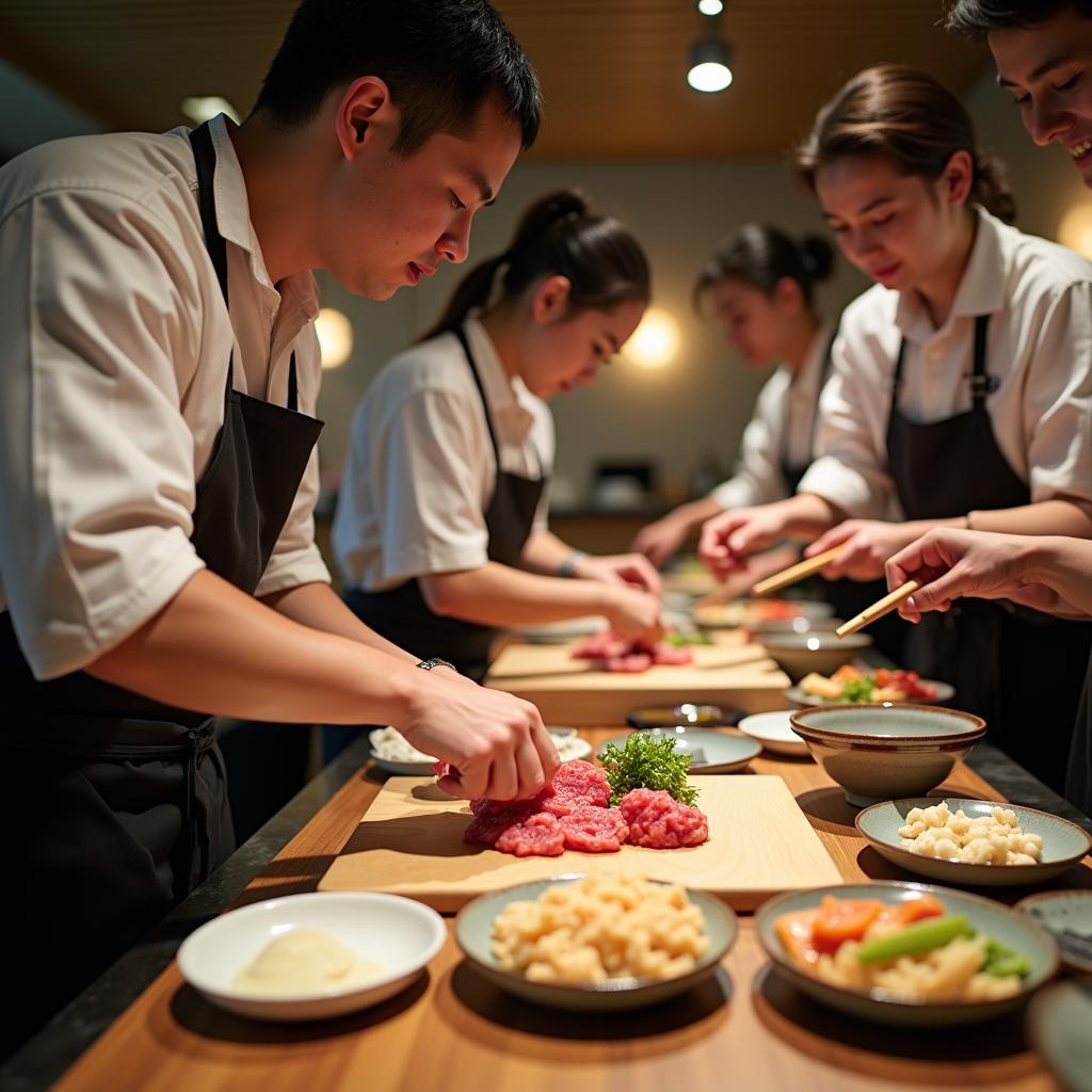 Participating in a Japanese Cuisine Cooking Class with a Small Group