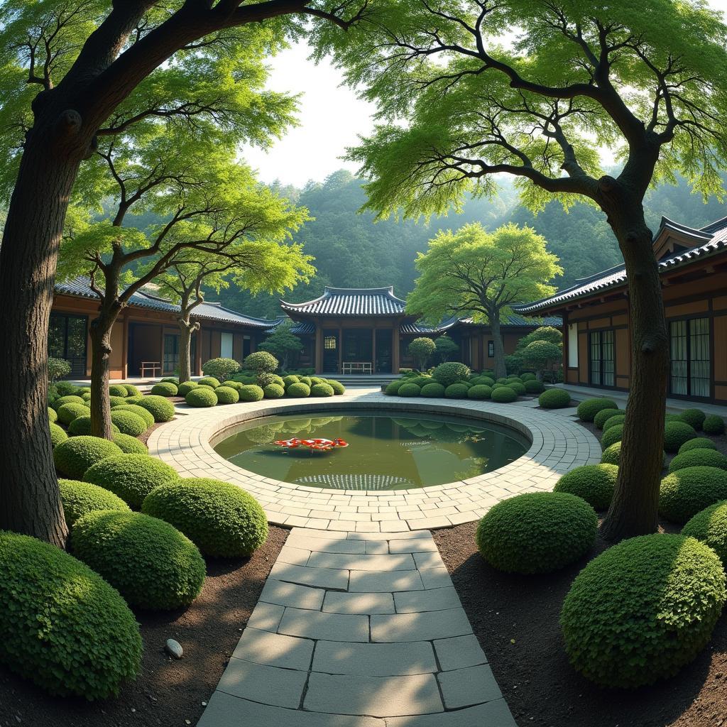 Tranquil Japanese Garden in 360