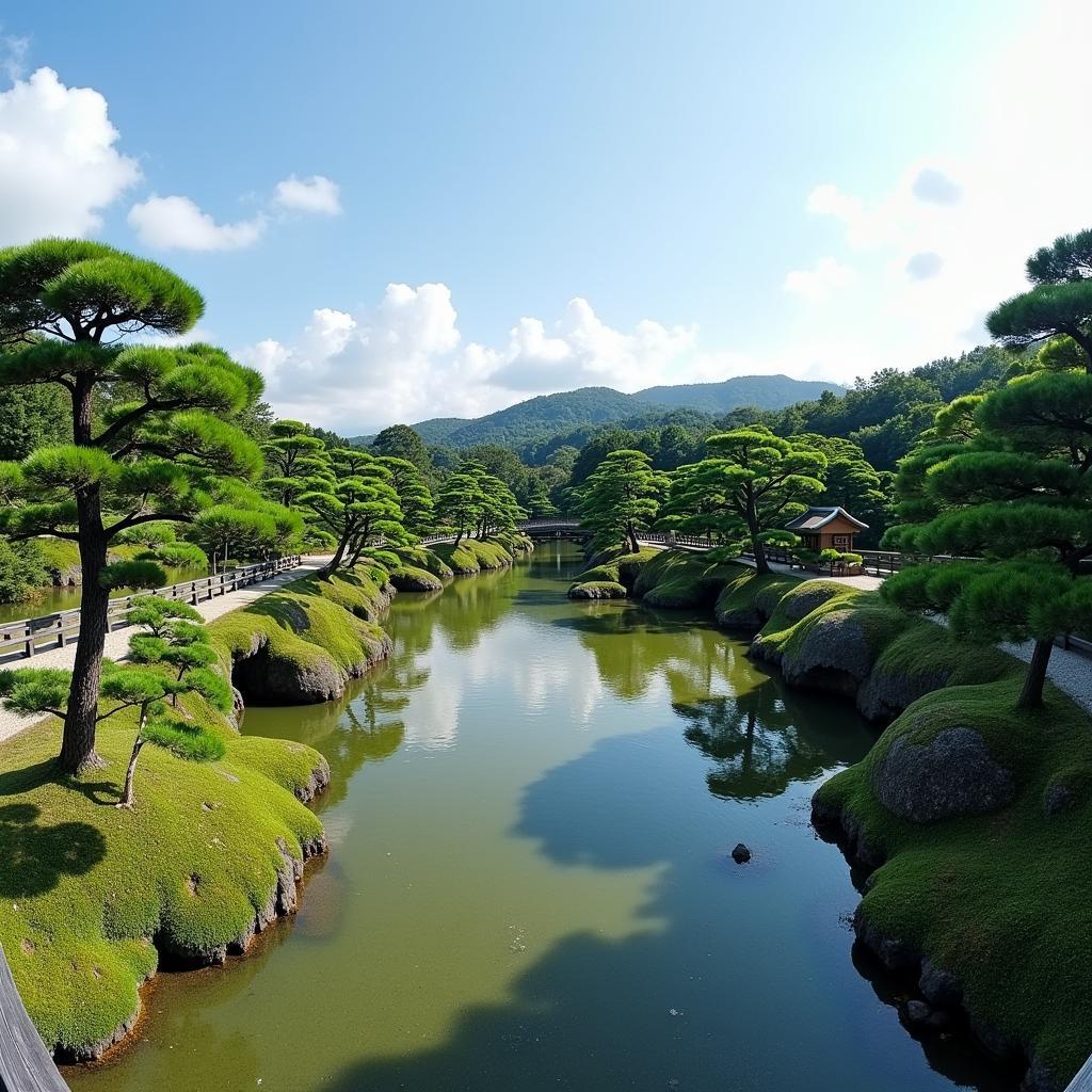 Kenrokuen Garden in Kanazawa, Japan