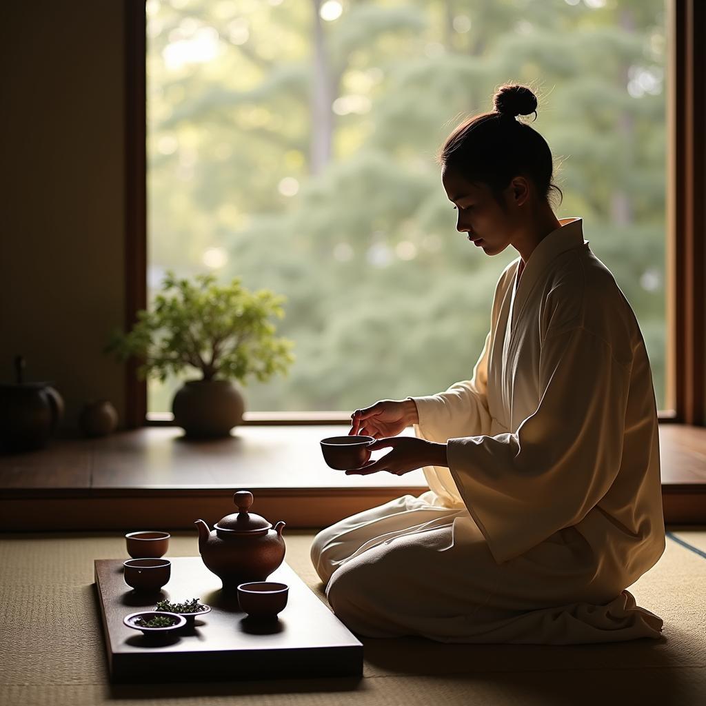 Experiencing a traditional Japanese tea ceremony