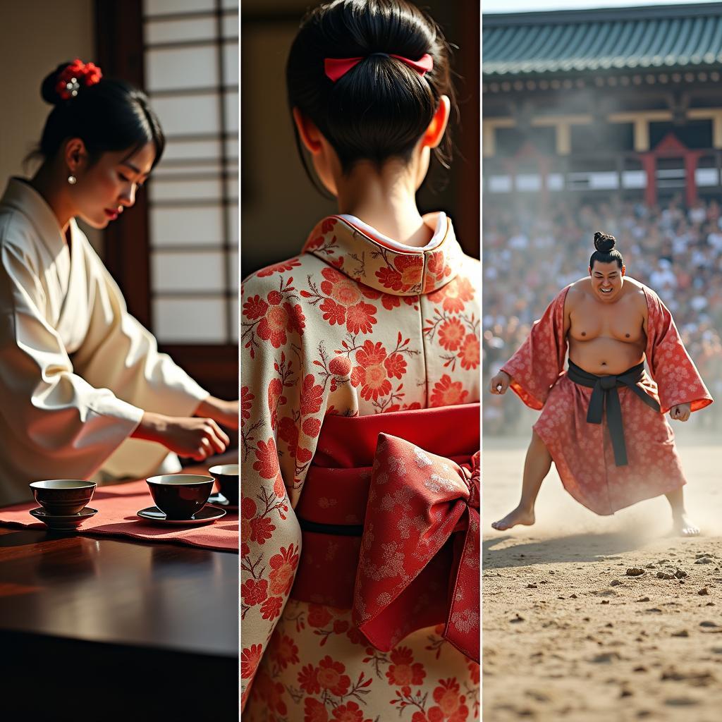 Japanese Culture: Tea Ceremony, Kimono, and Sumo Wrestling