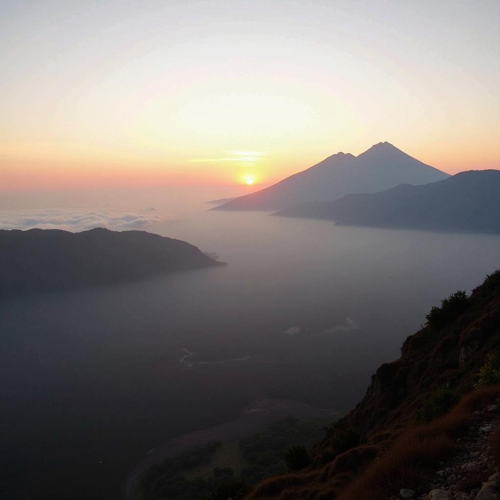 Java Volcano Sunrise