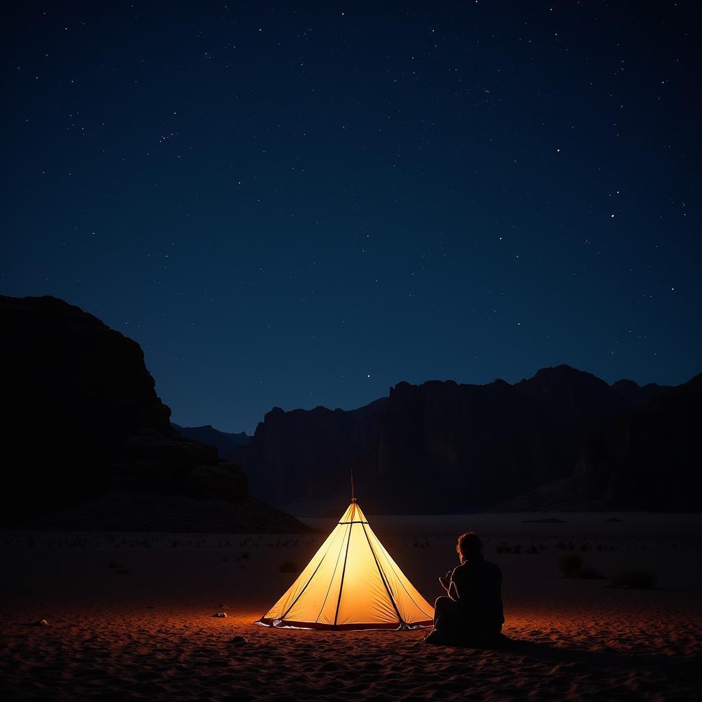 Stargazing in Wadi Rum desert during a Jordan tour