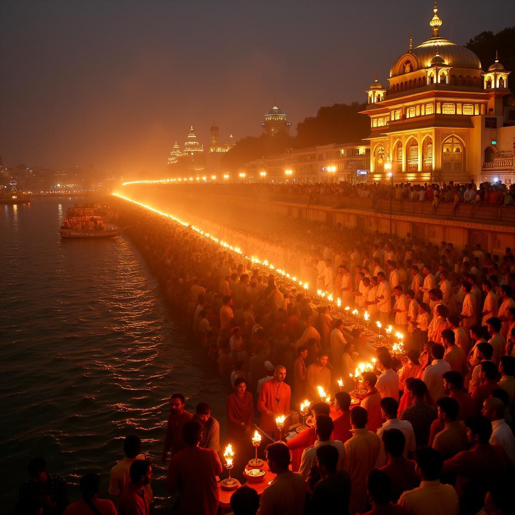 Evening Ganga Aarti ceremony in Kashi