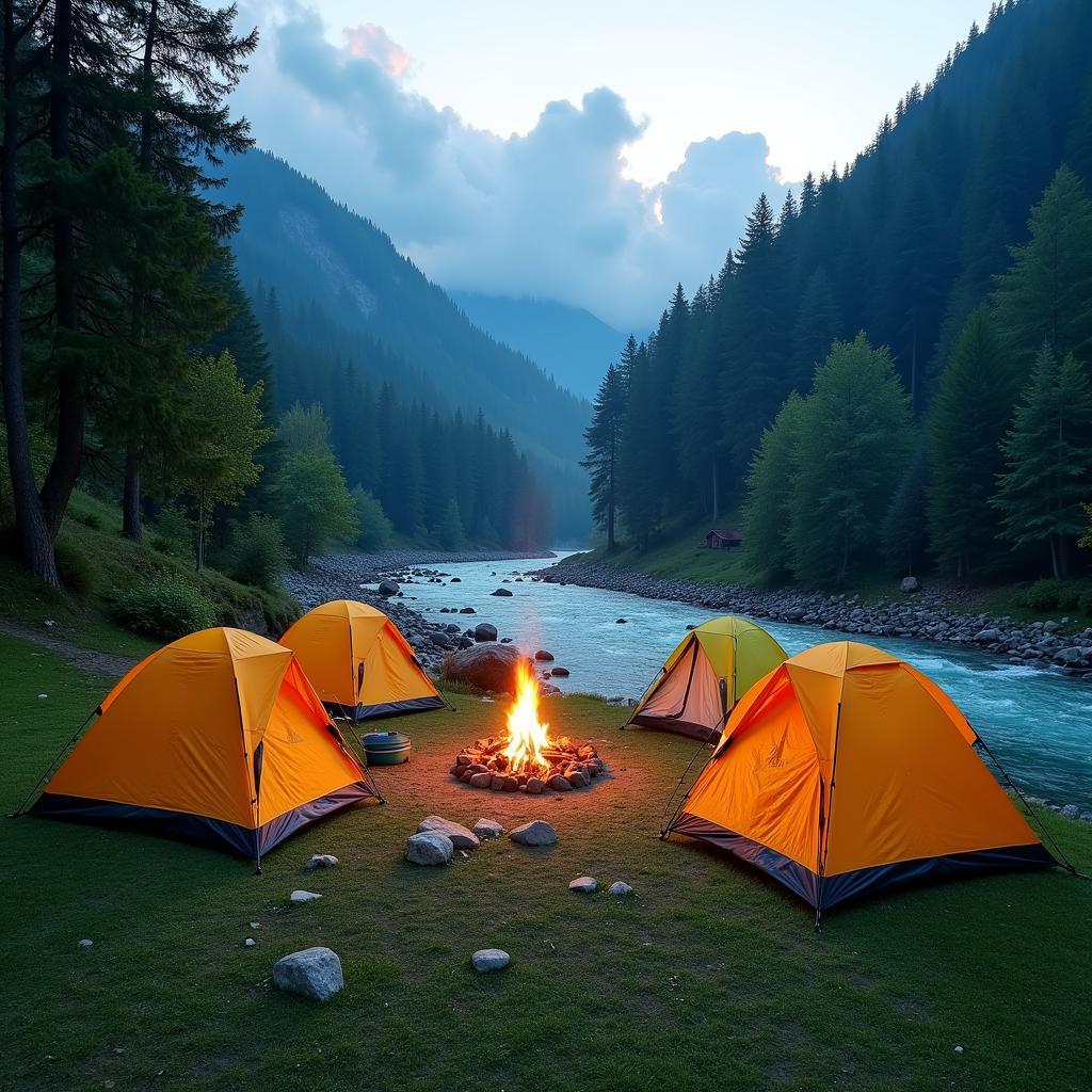 Riverside Camping Experience in Kasol