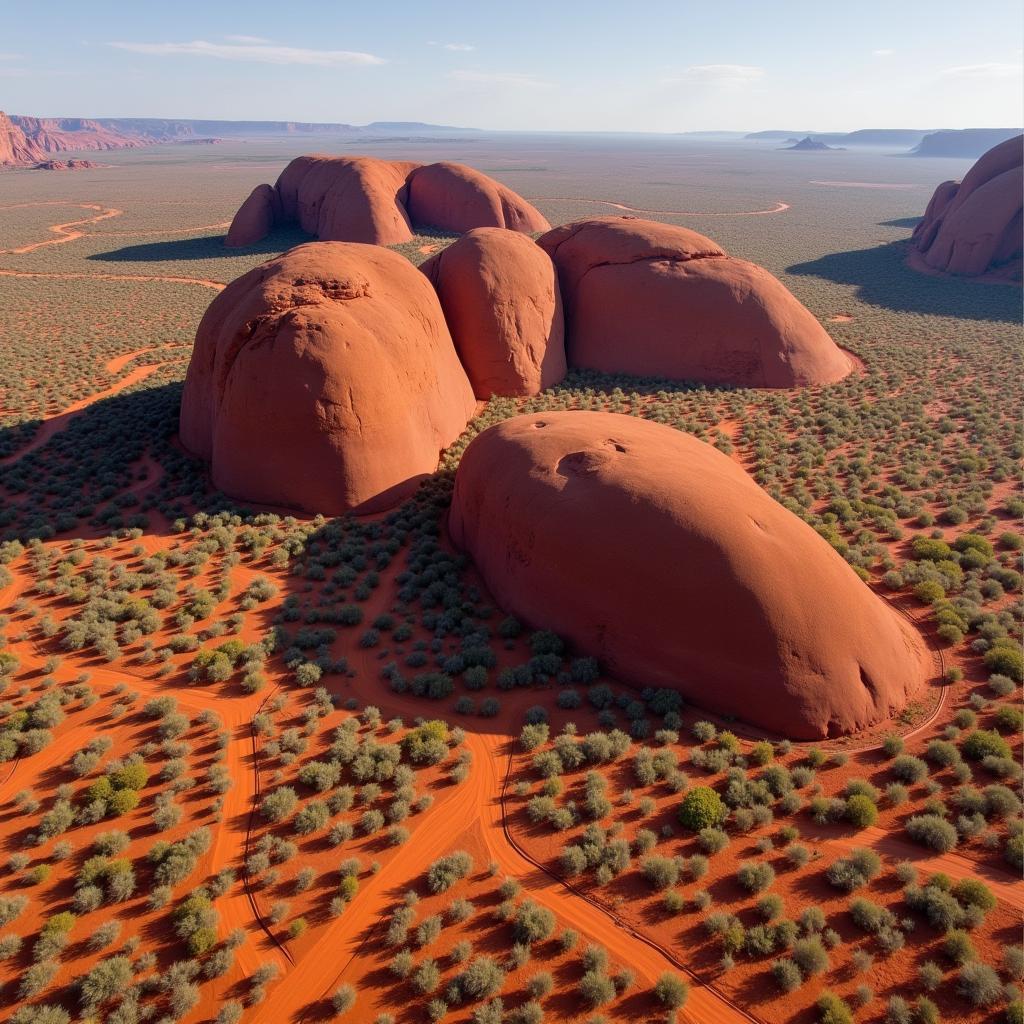 Aerial View of Kata Tjuta Domes