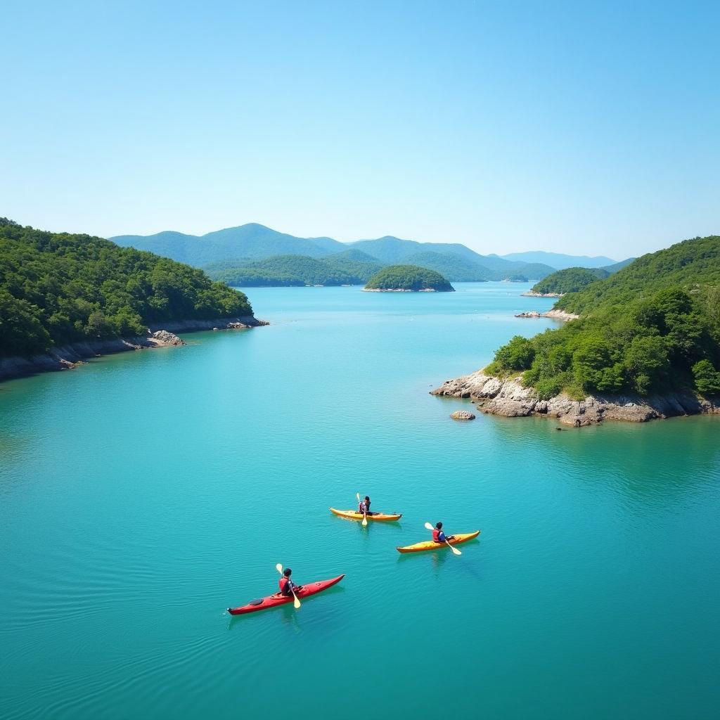 Kayaking in the Seto Inland Sea