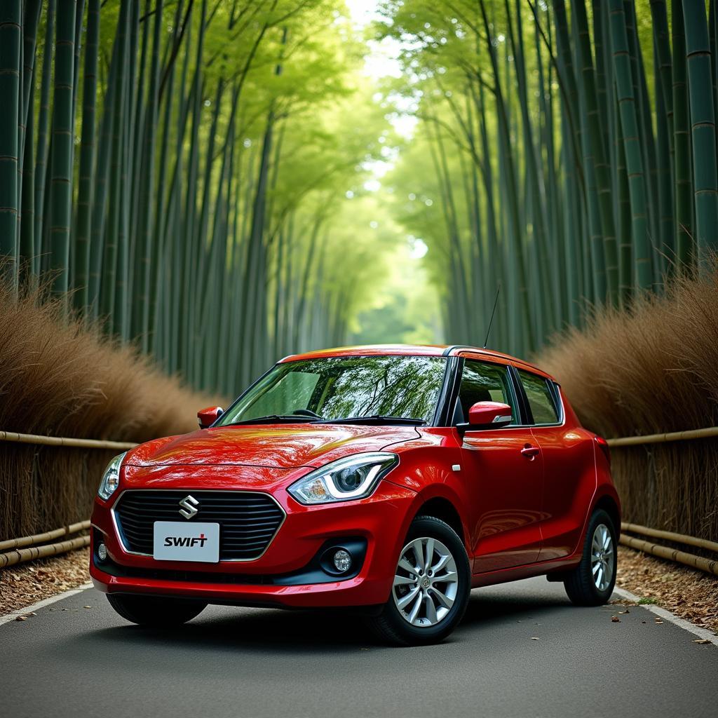 Swift Dzire in Kyoto: Bamboo Forest Serenity