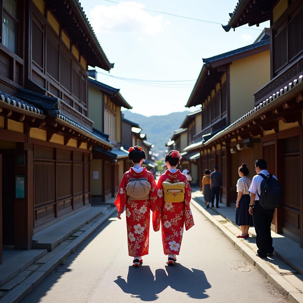 Kyoto's Gion District with Geishas