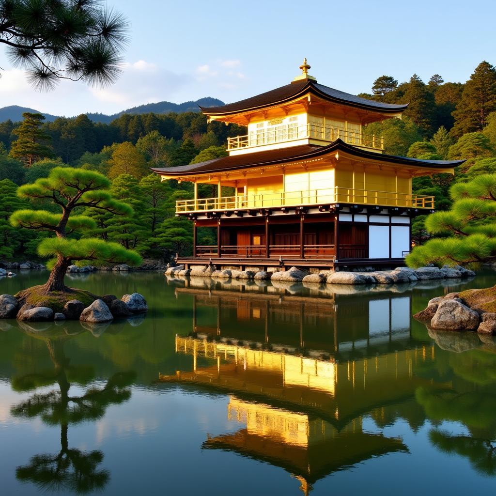 Golden Pavilion Kinkaku-ji in Kyoto, Japan