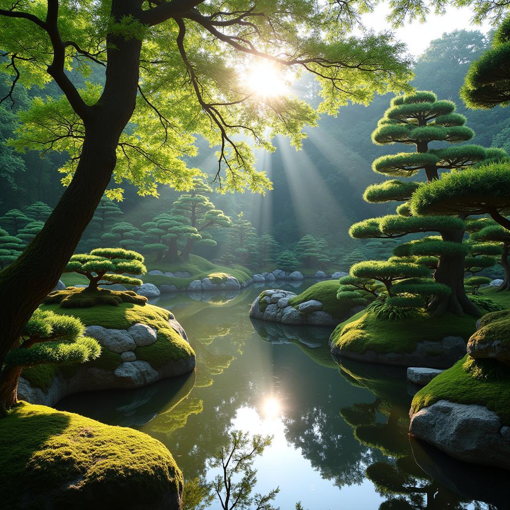 Peaceful Kyoto Temple Garden