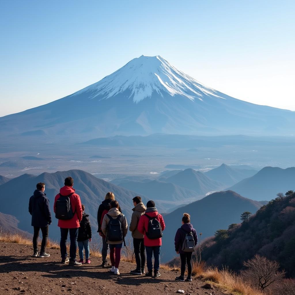 LDS Tour Group Viewing Mount Fuji