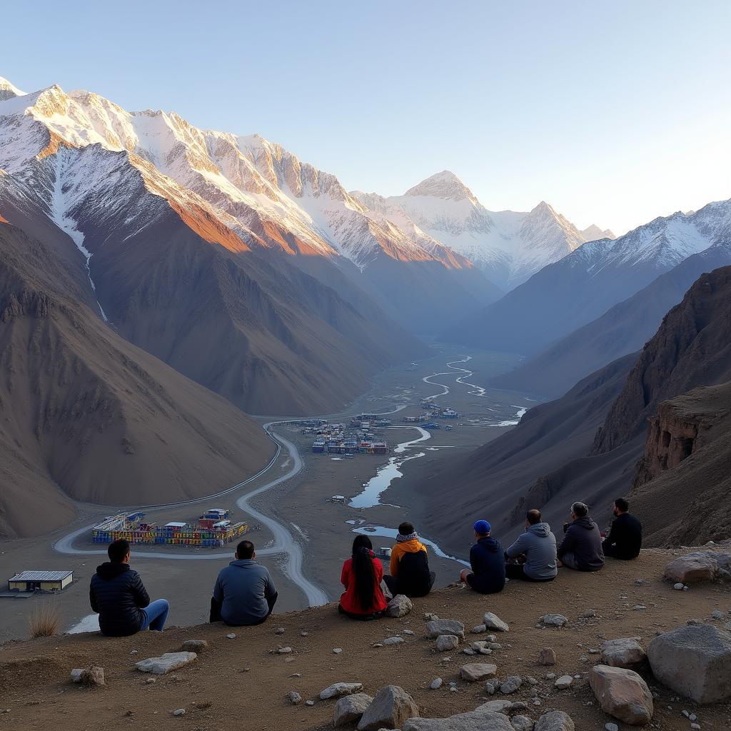 Scenic mountain view of Leh Ladakh landscape during a tour package from Delhi.