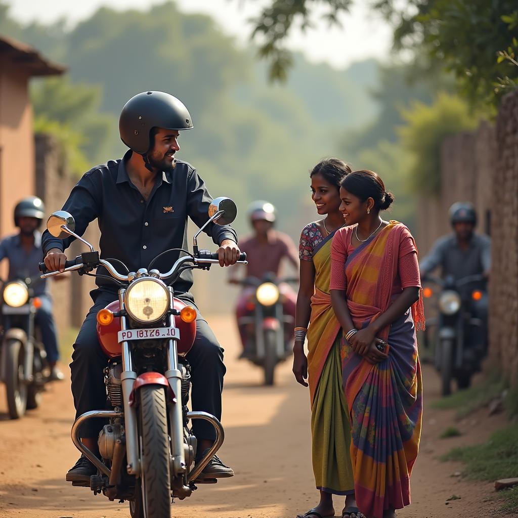 Local Interactions During Motorcycle Tour in India, 2020