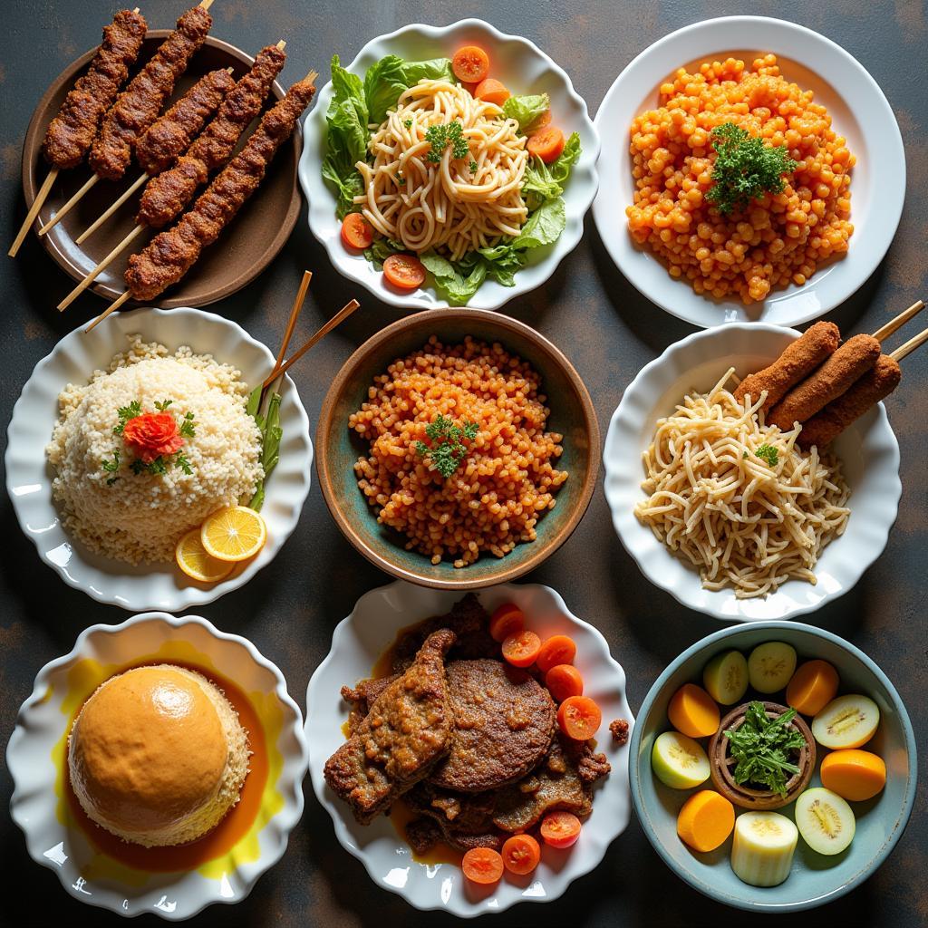 Variety of Malaysian Street Food